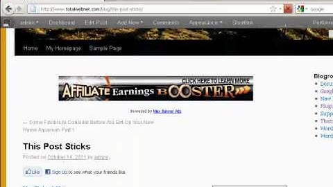 WordPress Tutorial 56 - How to Make A Post Sticky.mp4