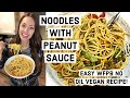 NOODLES WITH PEANUT SAUCE | Easy WFPB Vegan No Oil Recipe | The Starch Solution | Pantry Challenge