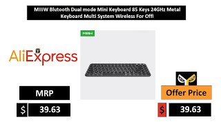 Miiiw Blutooth Dual Mode Mini Keyboard 85 Keys 24Ghz Metal Keyboard Multi System Wireless For Offi