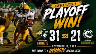 Independence 31 Ashbrook 21 2000 NCHSAA Football Playoffs