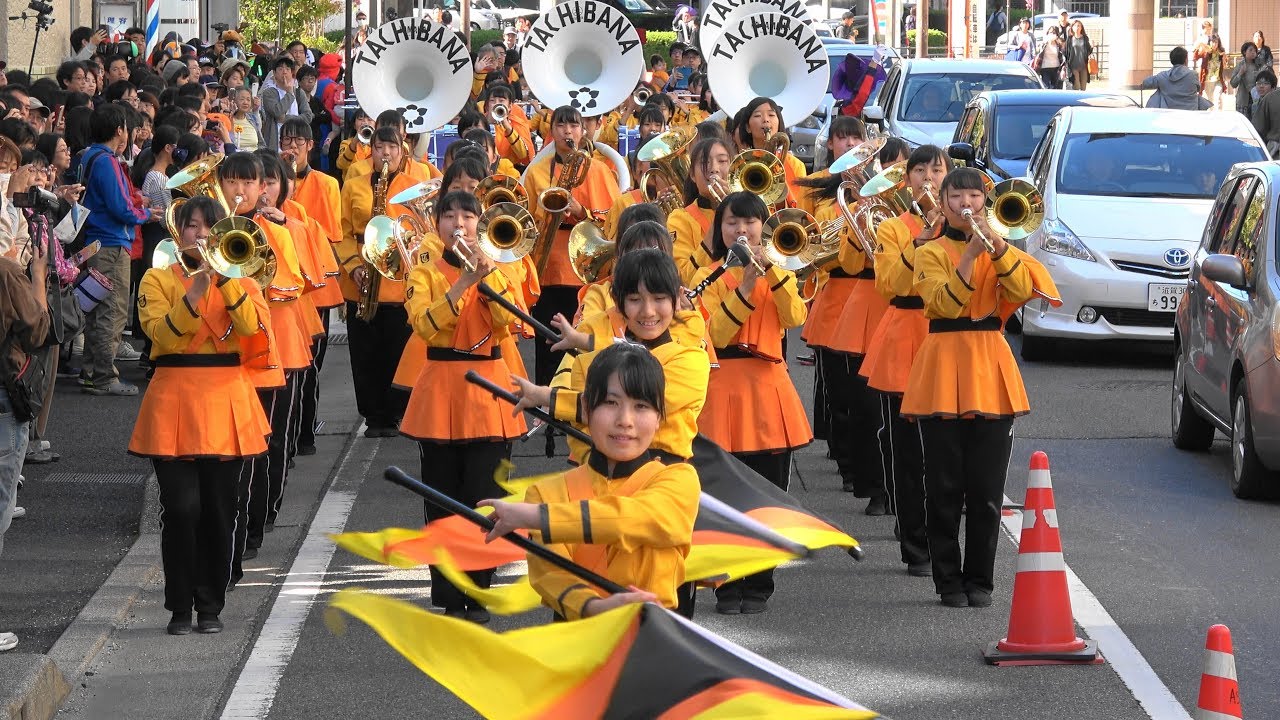 京都橘高校吹奏楽部 Marching parade クサツ・ハロウィン2018「4ｋ」Kyoto Tachibana SHS Band