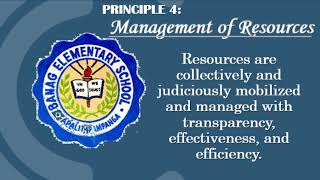 SBM - Principle 4 -Management of Resources - Banag Elementary School