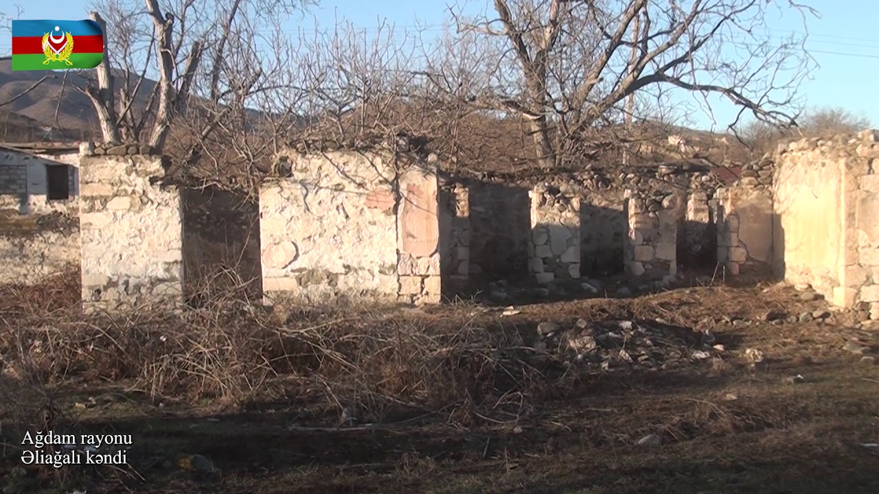 Ağdam rayonunun Əliağalı kəndindən videogörüntülər - YouTube