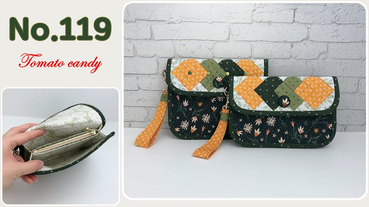퀼트 No.119 포켓 파우치(Pouch with pocket), 미니클러치, 파우치만들기, 핸드폰가방, How to make