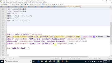 Filling HTML TABLE  from HTML FORM using DOM JavaScript
