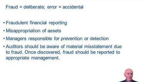 Fraud and Error - ACCA Audit and Assurance (AA)
