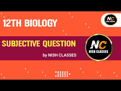 12th Biology Subjective Question Answer | Subjective Question 12th Class | Biology Short Questions