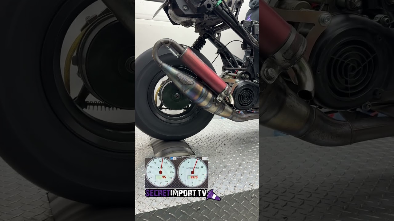 Dyno tuning with a nice bw’s sport, equipped with an Athena Basic 70cc engine and a Yasuni R pipe.