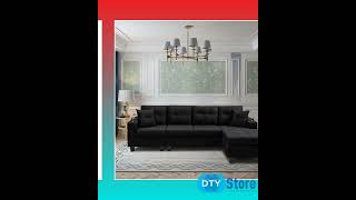 MEGA right sectional sofa with footrest, convertible corner sofa with armrest storage, living roo...