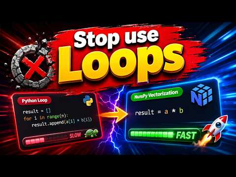 Stop Writing Slow Python Loops 🚀 Master NumPy Vectorization for Blazing Fast Code