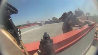 Airsoft combat in AMUSEMENT PARK! Roof battles! Valhalla ODA/ Airsoft OP Freelander