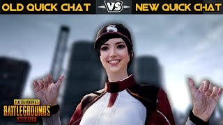 PUBG MOBILE | OLD CLASSIC VS NEW DEFAULT ALL QUICK VOICE CHATS SETS screenshot 4