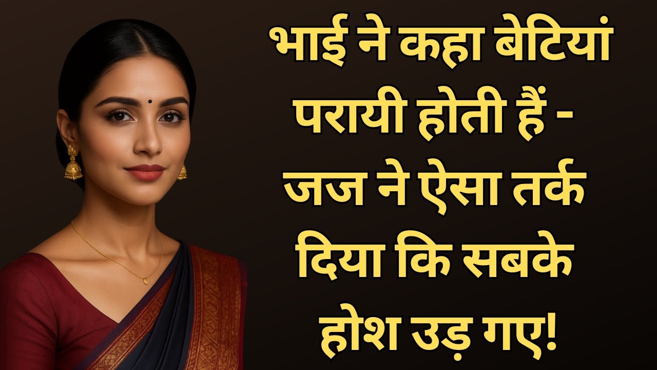 बेटियाँ परायी होती हैं? जज का जवाब सुन पूरा कोर्ट रह गया सन्न! | Emotional Hindi Story