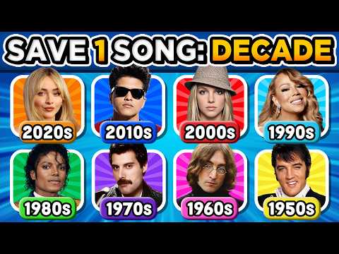 SAVE ONE SONG 🎶 8 Songs Per Decade ✨ Pick Your Favorite Hits!🔥| Music Quiz 2026