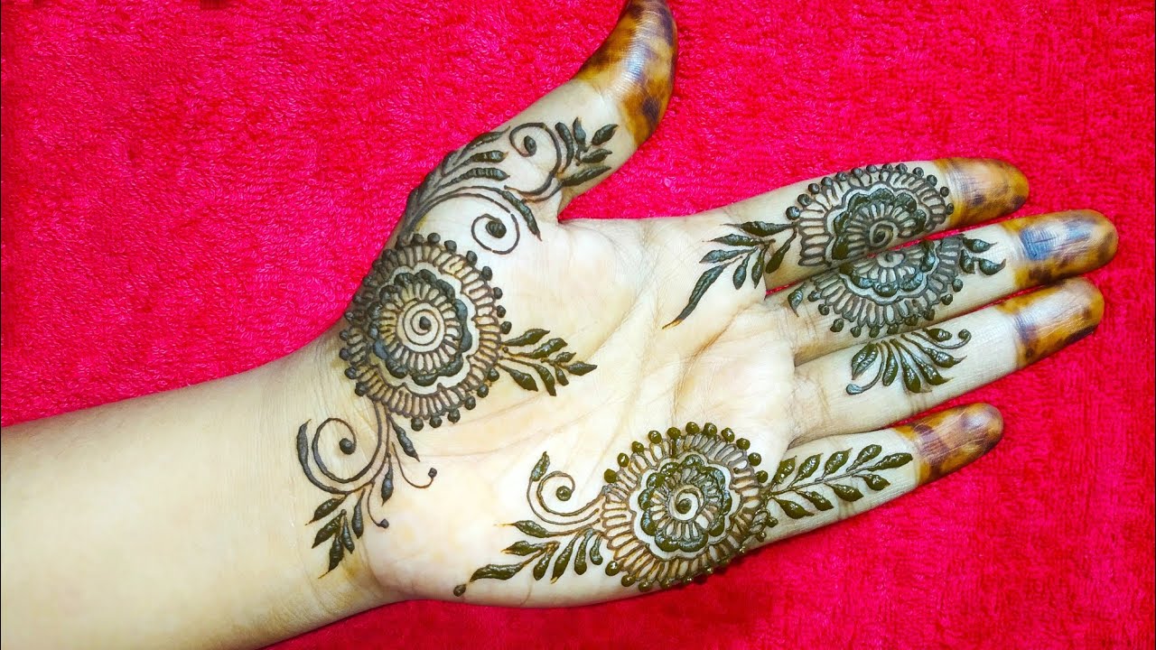 Front hand Mehndi Design - Simple Arabic designs for front side ...