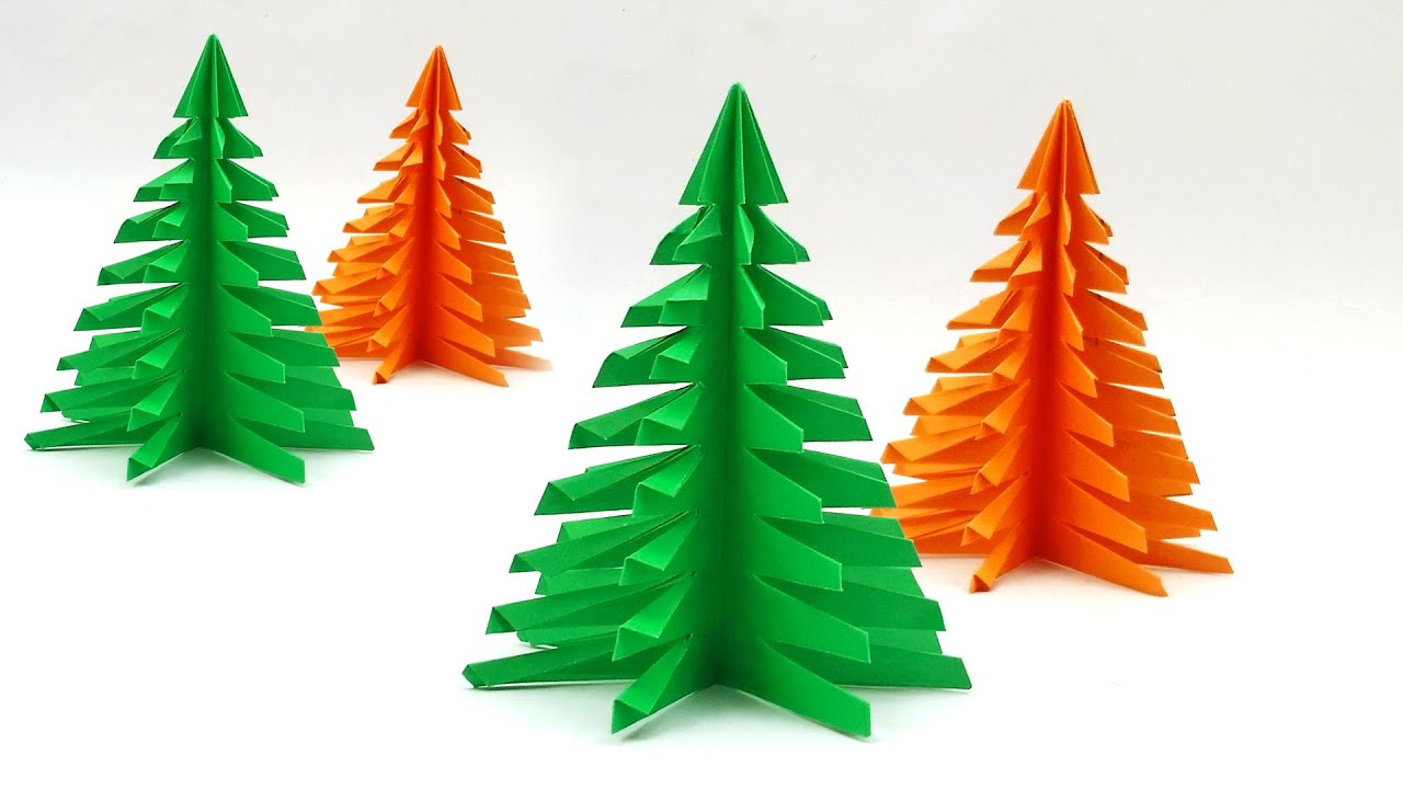 How to Make a 3D Paper Xmas Tree DIY Tutorial| Beautiful Christmas Tree ...