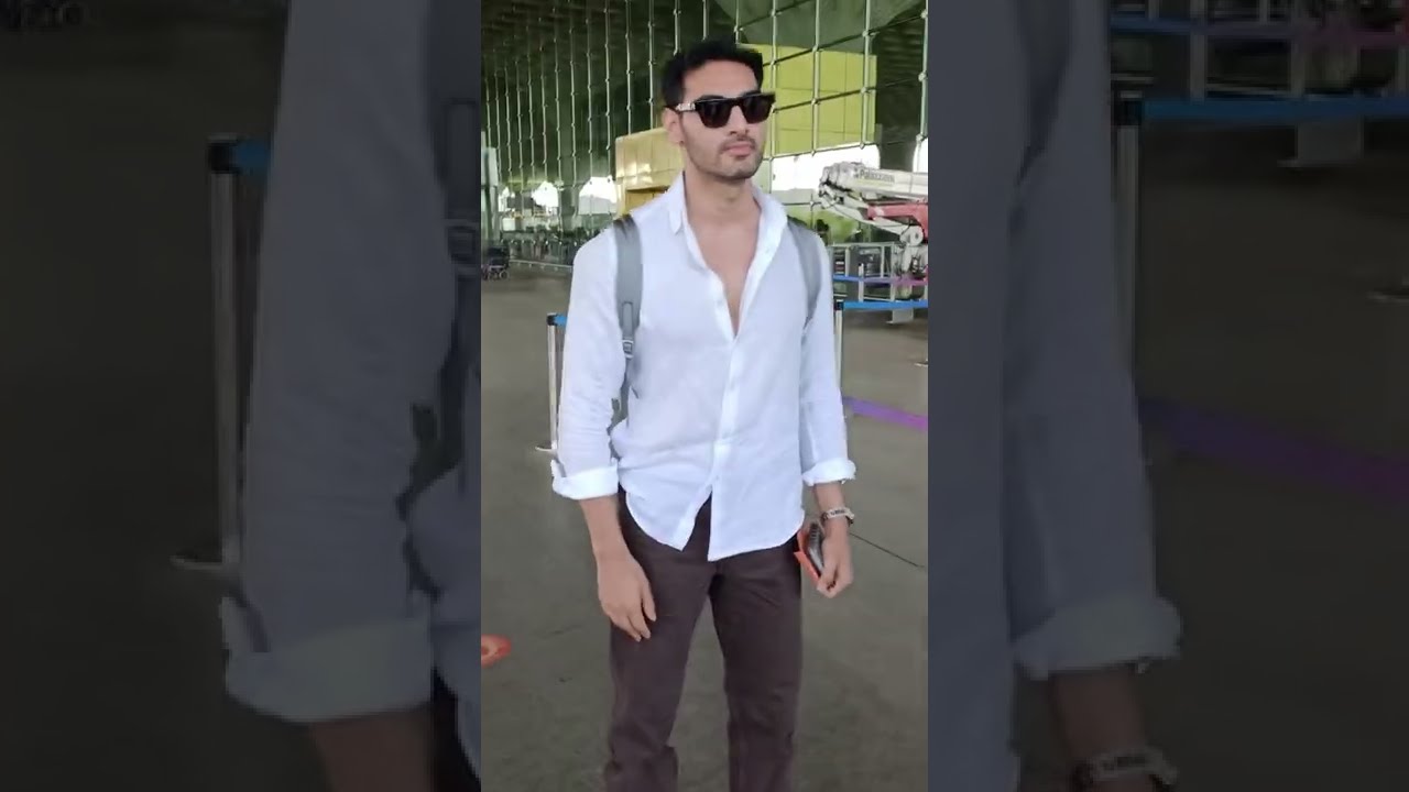 Ahan Shetty Snapped at the Airport Departure with Girlfriend