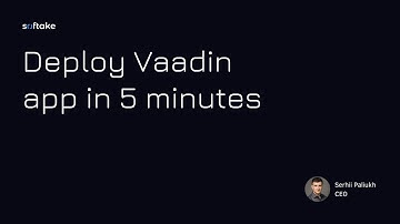 Deploy Vaadin application in 5 minutes