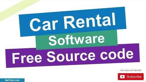 Car Rental Software Complete Source code