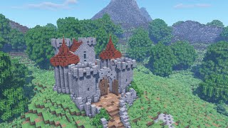Minecraft: How to build a simple small Castle [ Tutorial ]