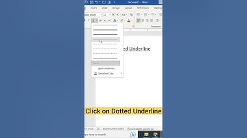 How to Insert Dotted Underline😮 #word #msword #underline #dotted #shortsvideo #shorts #computer #eca