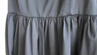 H&M BLACK SATIN EMPIRE MINI DRESS