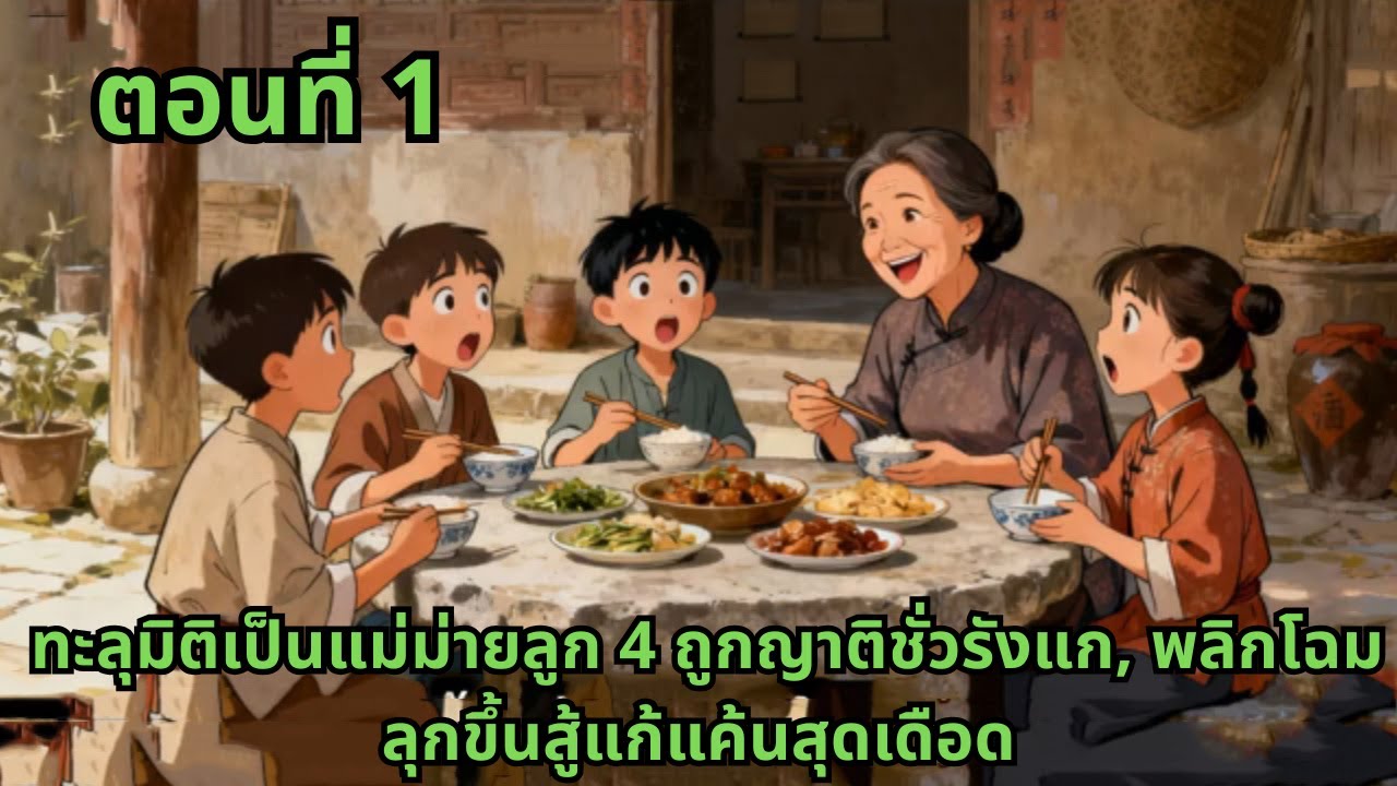 ตอนที่ 1   |     ทะลุมิติเป็นแม่ม่ายลูก 4 ถูกญาติชั่วรังแก, พลิกโฉมลุกขึ้นสู้แก้แค้นสุดเดือด