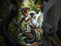 Monkey Saves Bird from Snake #shorts