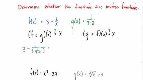 2 5i Using composition to verify inverse functions