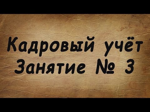 Видео: Занятие № 3. Трудовой договор