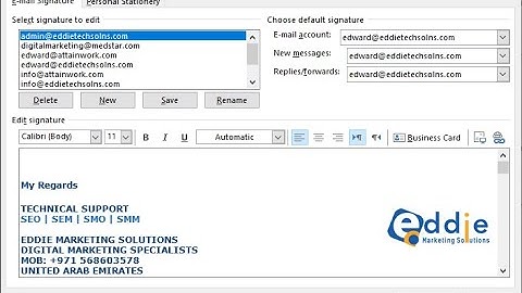 How to make an email signature in outlook. Outlook 2013/2016/2019