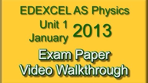 EDEXCEL AS Physics Unit1 Jan 2013 Part1 (MC)