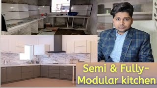 Modular Kitchen design Part II, Marble/ Semi Modular & Fully Modular Difference ! Low Budget kitchen