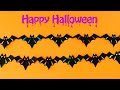 Halloween paper chain Bats. Garland. Halloween Decoration Ideas. PaperCrafts