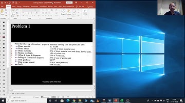 SYBCOM COSTING CHAPTER 2 VIDEO 8  PROBLEM 1