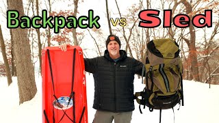 Backpack vs Sled