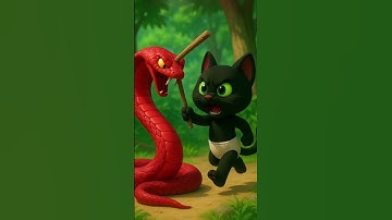 Mèo con đối mặt với con rắn đỏ #shorts #cat #ai #meow #meo 2k