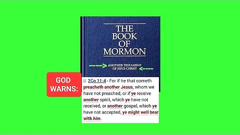 Book of Morman=ANOTHER testament of Jesus Christ. ...