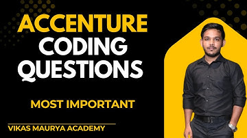 Accenture Coding Questions | Most Important Questions #accenture