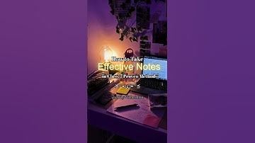 "How to Take Effective Notes in Class: 7 Proven Methods!"#study#study #I