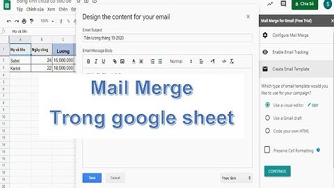 Mail Merge trong google sheet | Trộn mail trong google sheet