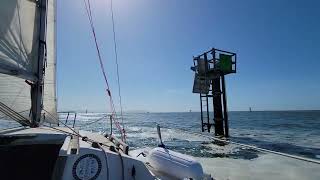Eureka, California Humboldt Bay North Jetty or spit sailing to King Salmon