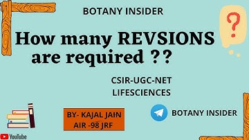 How many REVISIONS are required while preparation ? CSIR NET life sciences | @BotanyInsider