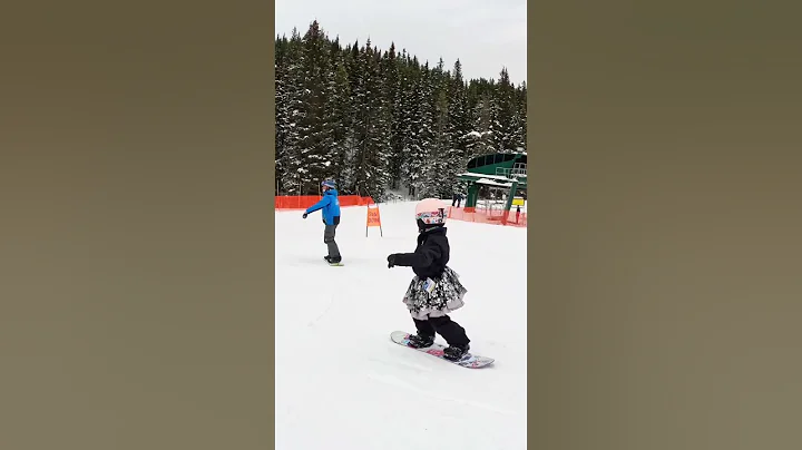 Learning to GRAB HER BOARD On A Heelside Carve #sn...