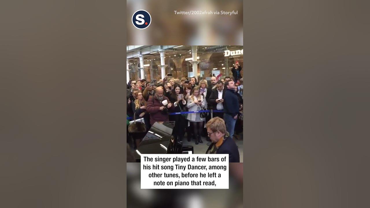 Elton John Surprises London Commuters With Impromptu Performance In Train Station Youtube 