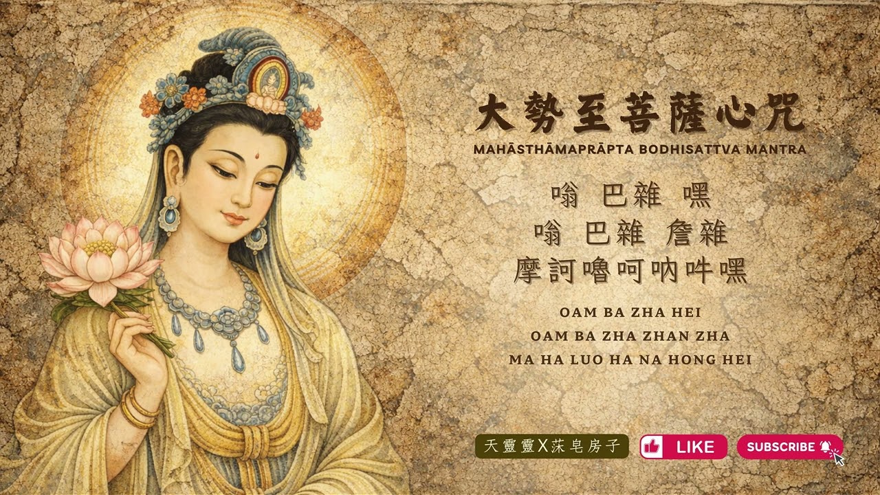大勢至菩薩心咒音樂｜適合睡眠、冥想、放鬆與專注的背景音#莯莯匠#天靈靈