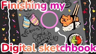 Chill Chat & Finish My Digital Sketchbook with Me! || Long, Live Drawing, Hang Out with Me ~
