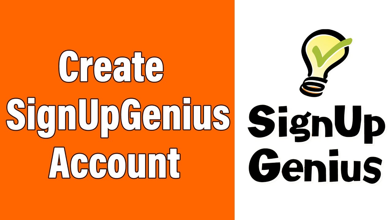 Create A Signupgenius Account Sign Up Genius Account Registration