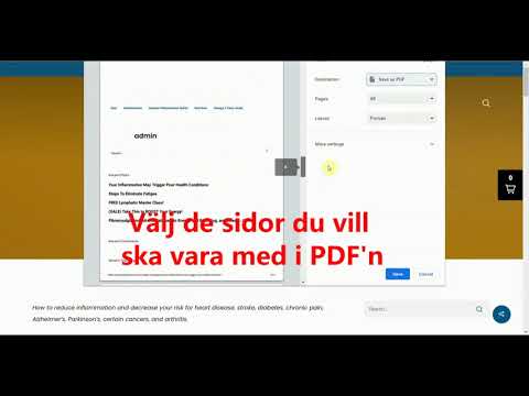 Spara web-sidor som PDF-fil