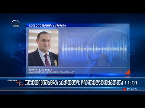 თურქეთში საქართველოს ელჩი მოუწოდებს სტიქიის ზონაში მყოფ ქართველებს